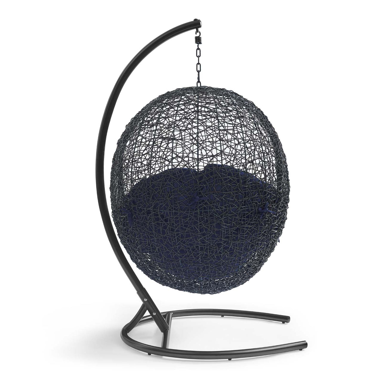 Chrysalis Luxe Sunbrella® Swing Alfresco Lounge Chair, Black & Navy