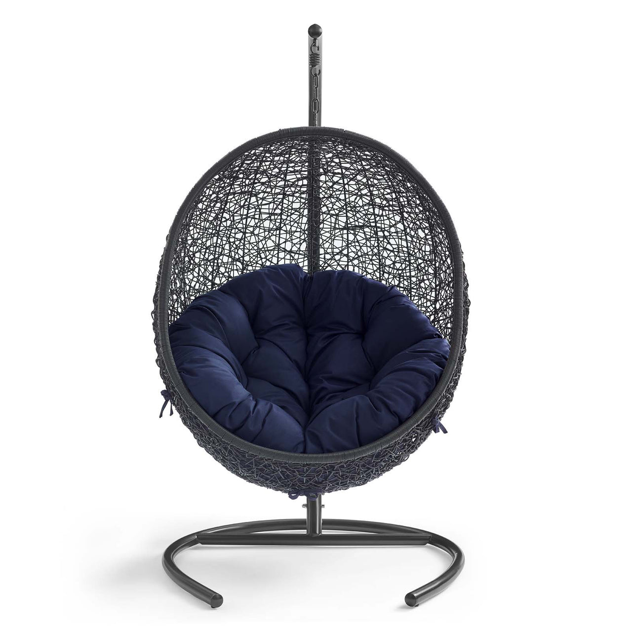 Chrysalis Luxe Sunbrella® Swing Alfresco Lounge Chair, Black & Navy