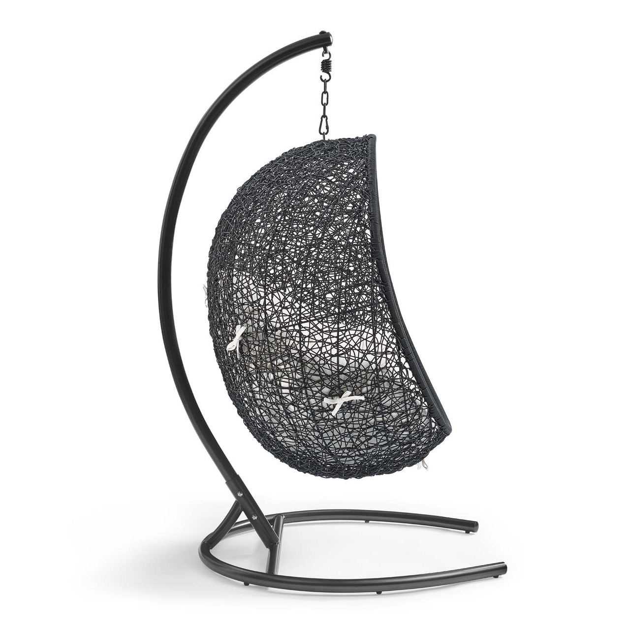 Chrysalis Luxe Sunbrella® Swing Alfresco Lounge Chair, Black & White