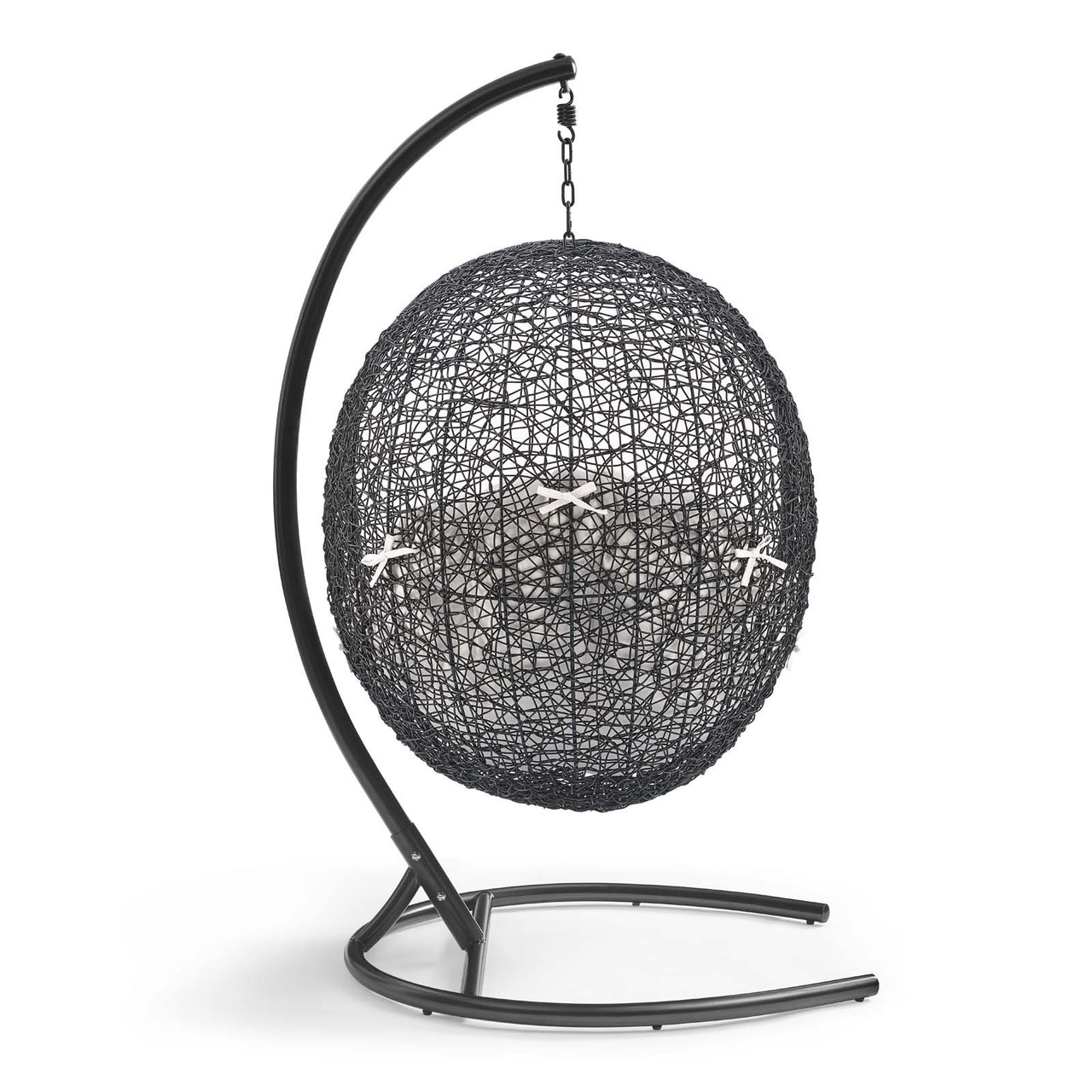 Chrysalis Luxe Sunbrella® Swing Alfresco Lounge Chair, Black & White