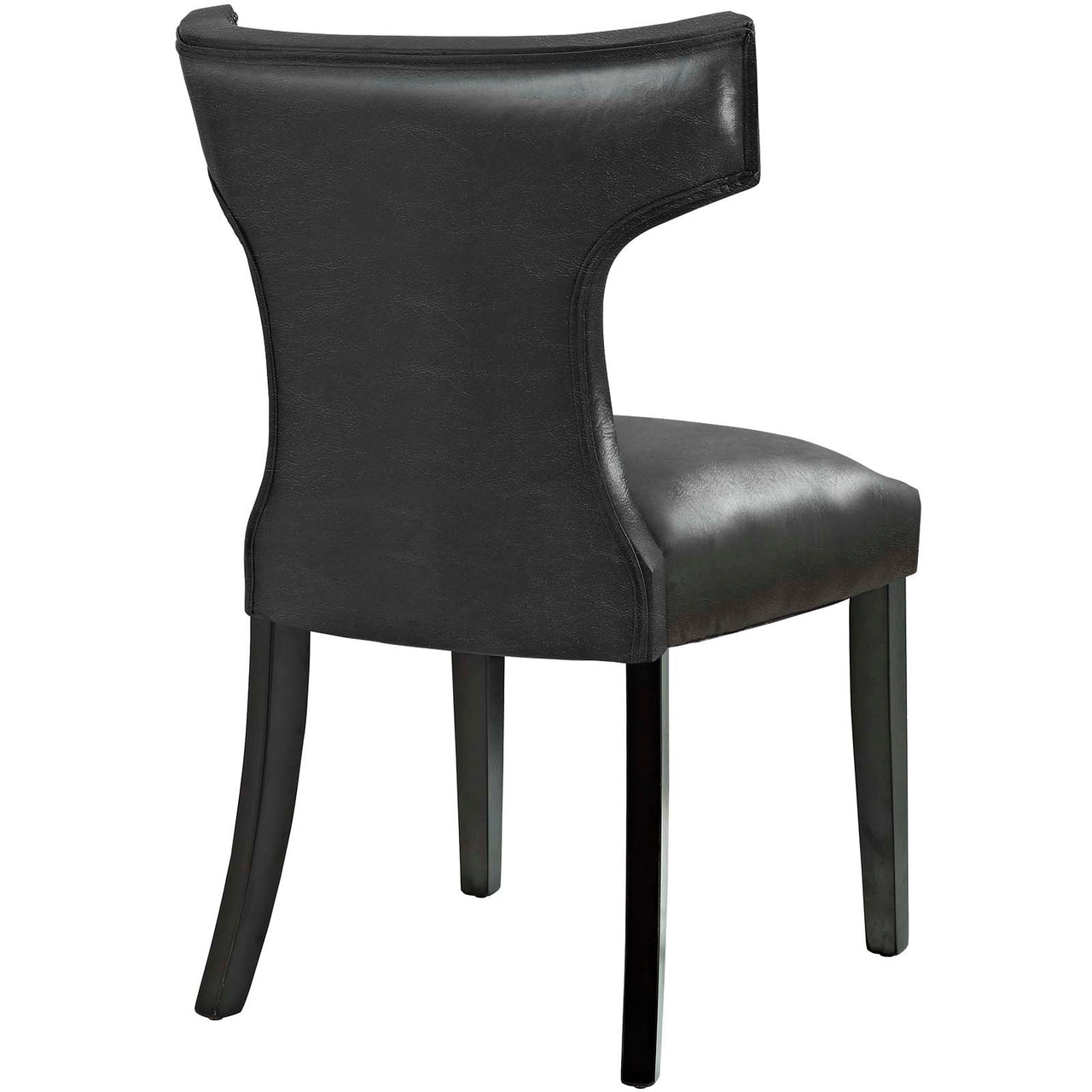 Vela Eco-Leather Dining Chair Set of 2, Black