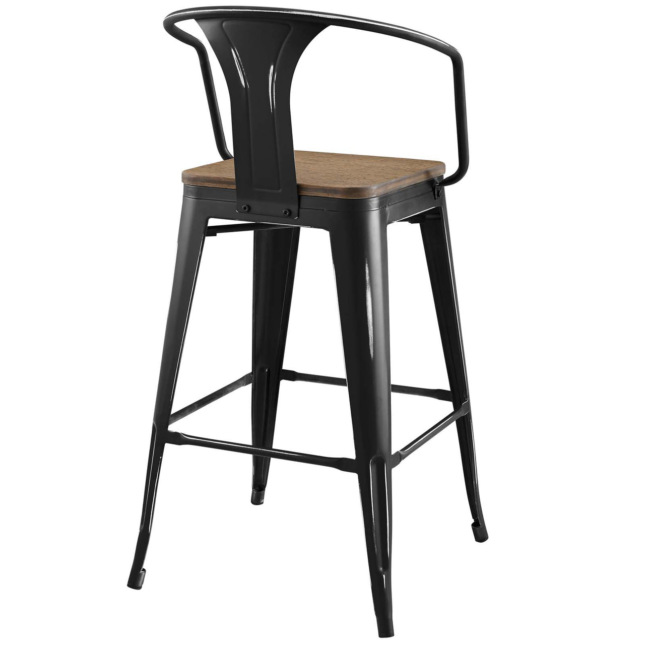 Vintage Flair Bar Stool Set of 4, Black