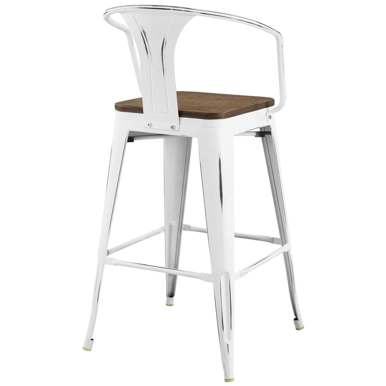 Vintage Flair Bar Stool Set of 4, White