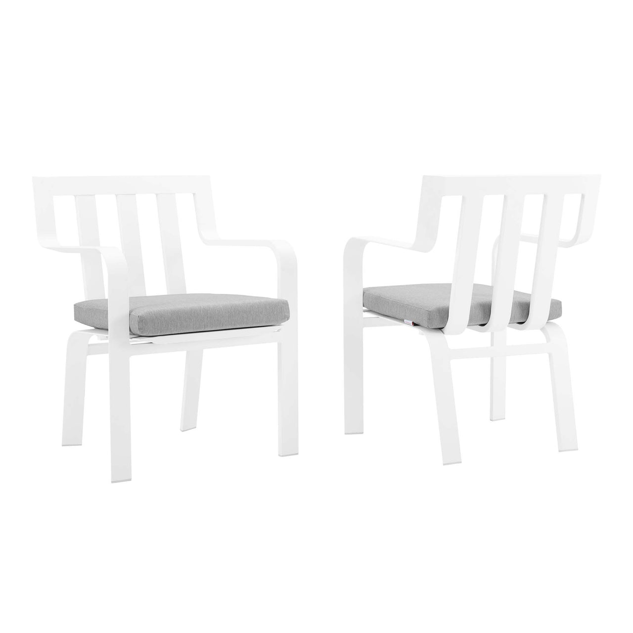 Tessan Alfresco Armchair Set of 2, White & Gray