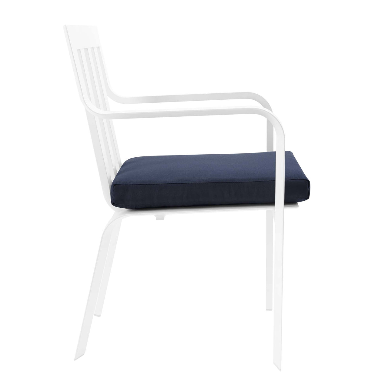 Tessan Alfresco Armchair Set of 2, White & Navy