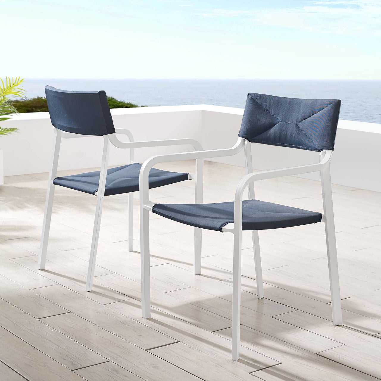 Caelen Alfresco Armchair Set of 2, Navy