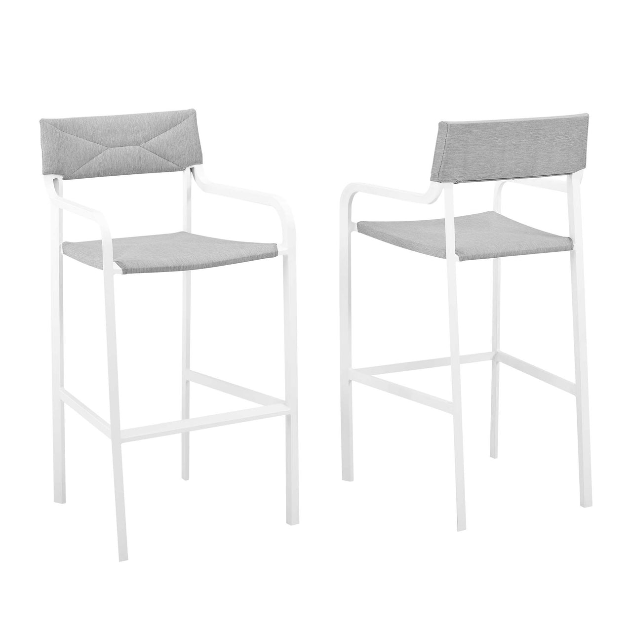 Caelen Alfresco Bar Stool Set of 2, Gray