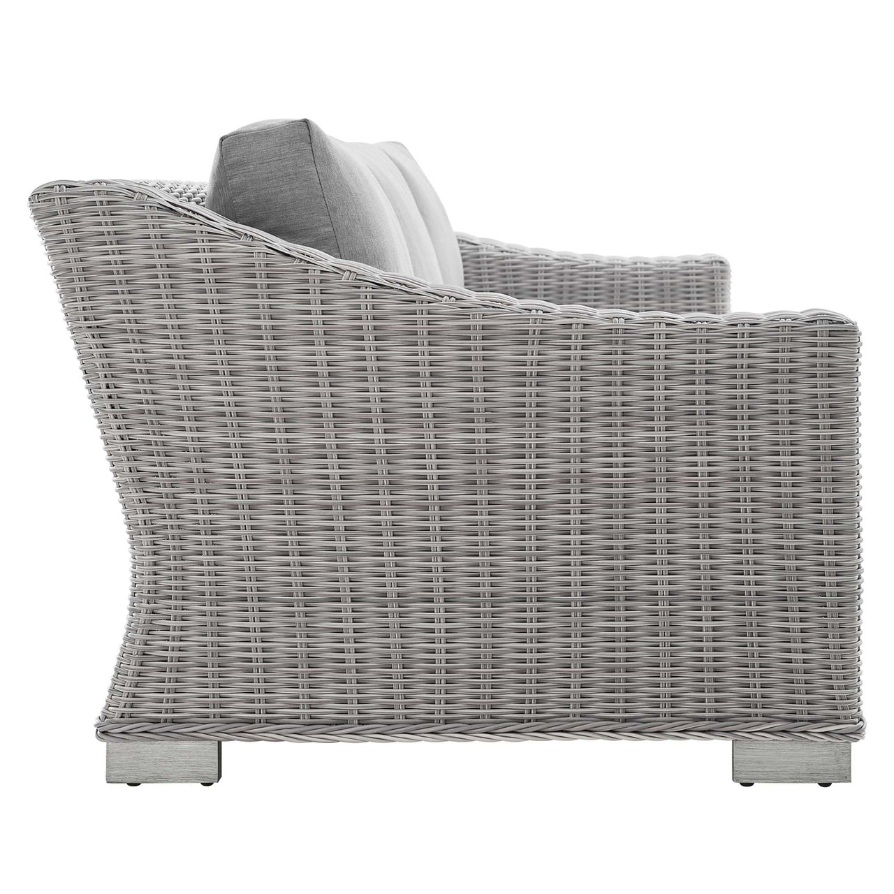 Corvara Sunbrella® Alfresco Woven Sofa, Light Gray & Gray