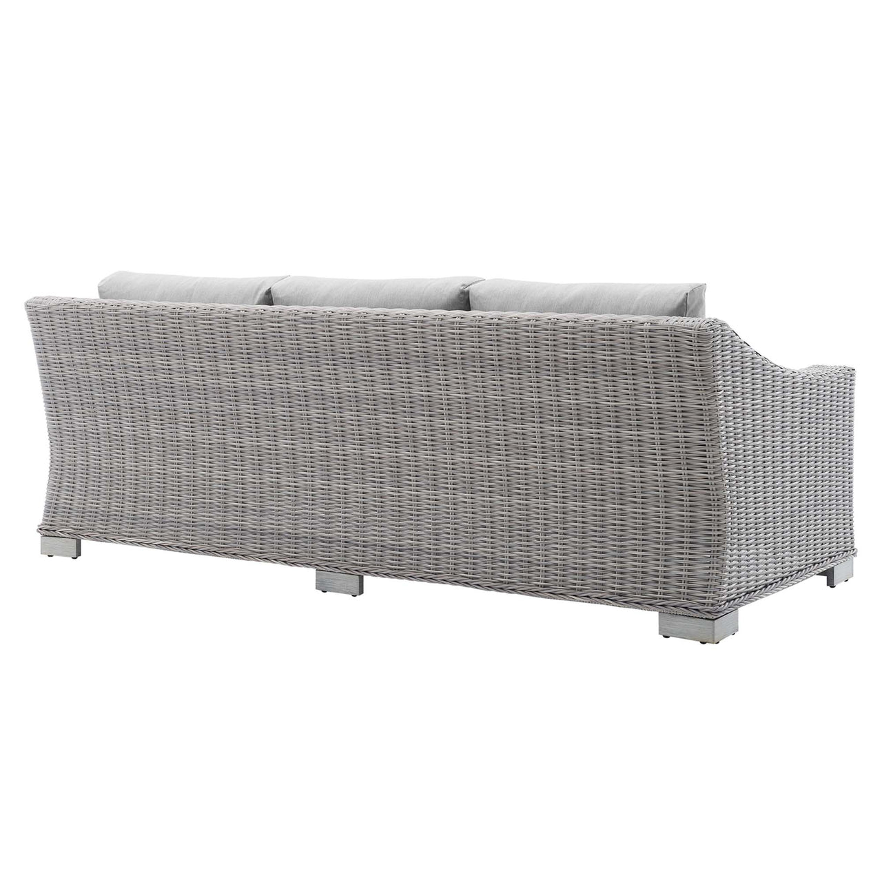 Corvara Sunbrella® Alfresco Woven Sofa, Light Gray & Gray