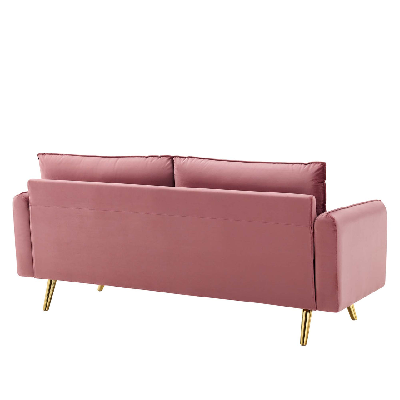 Marindi Plush Velvet Sofa, Dusty Rose