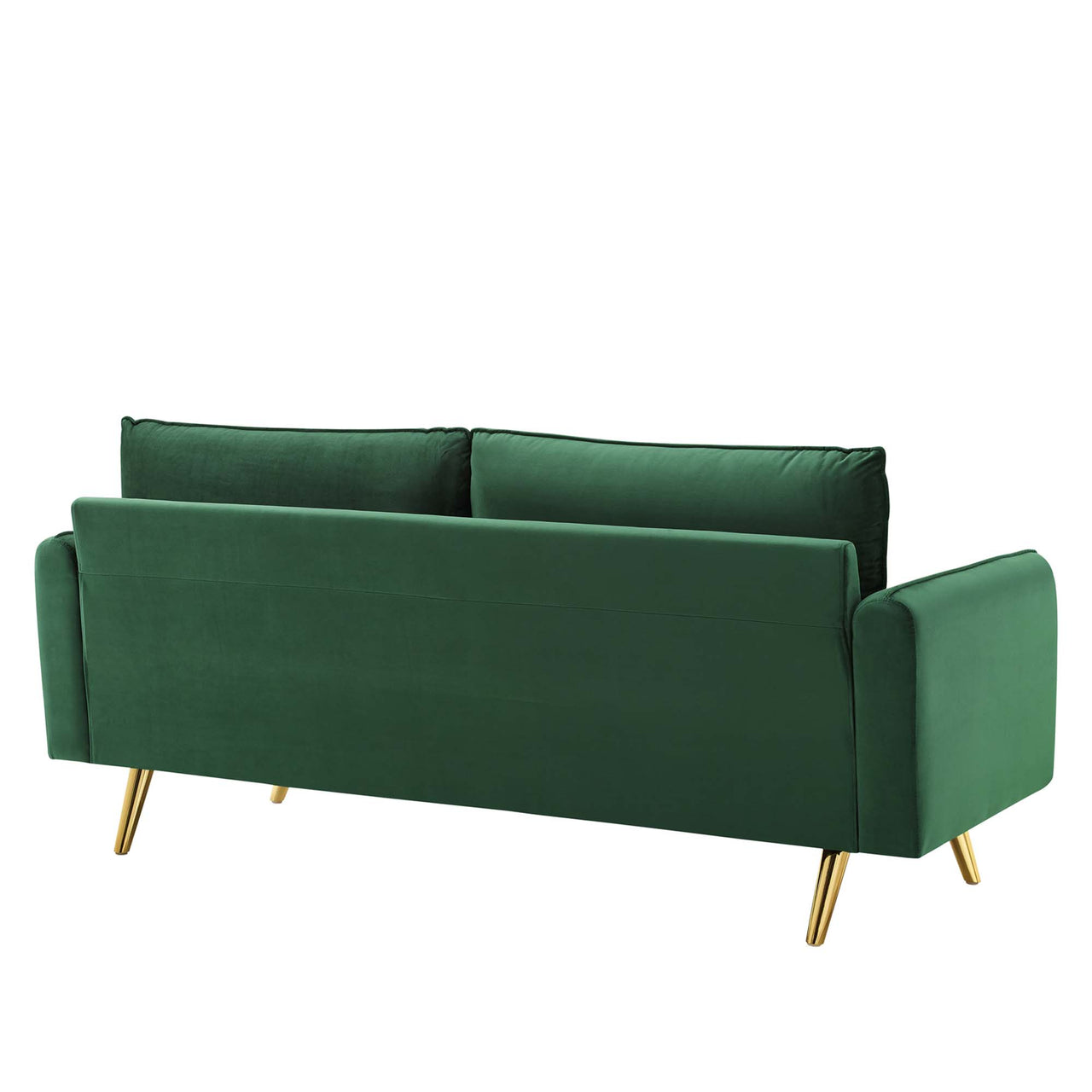 Marindi Plush Velvet Sofa, Emerald