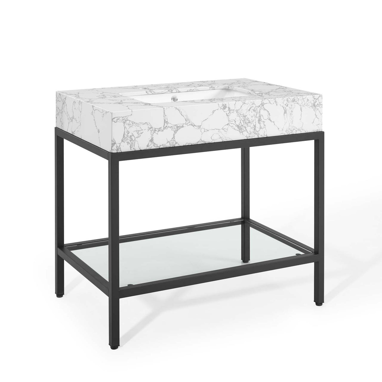 Regalis Vanity Unit, Small, Black & White