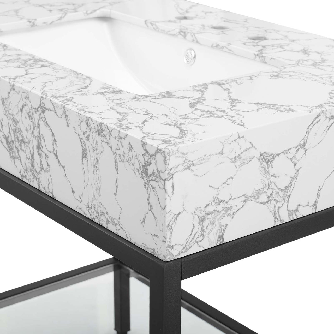 Regalis Vanity Unit, Small, Black & White