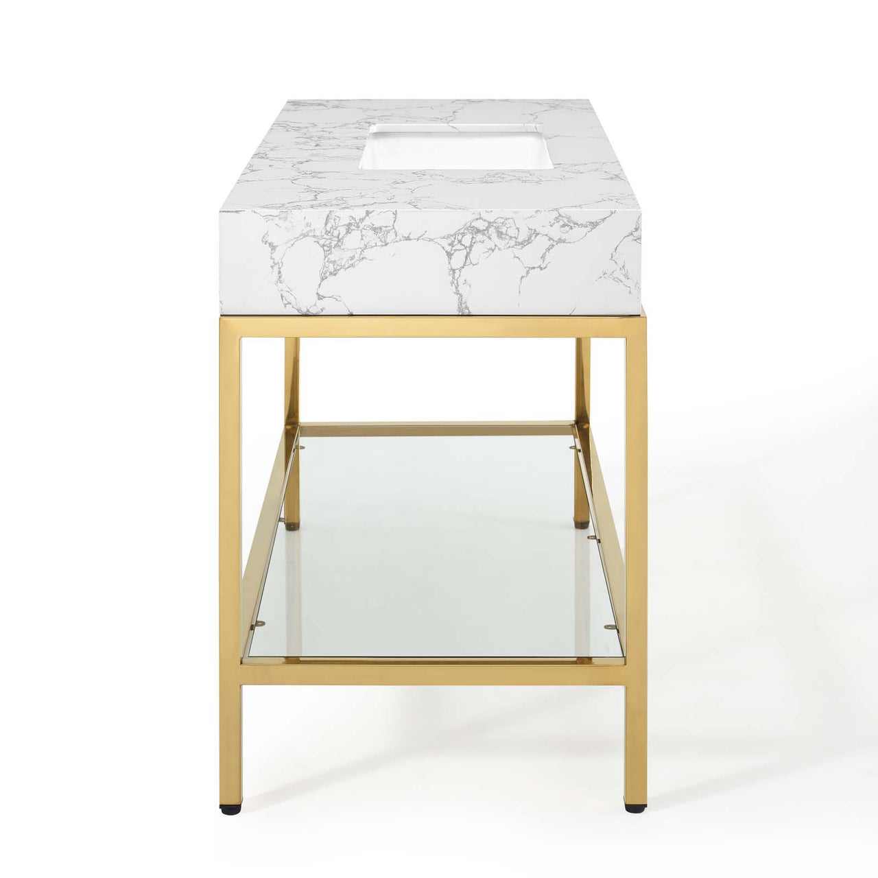 Regalis Vanity Unit, Medium, Gold & White