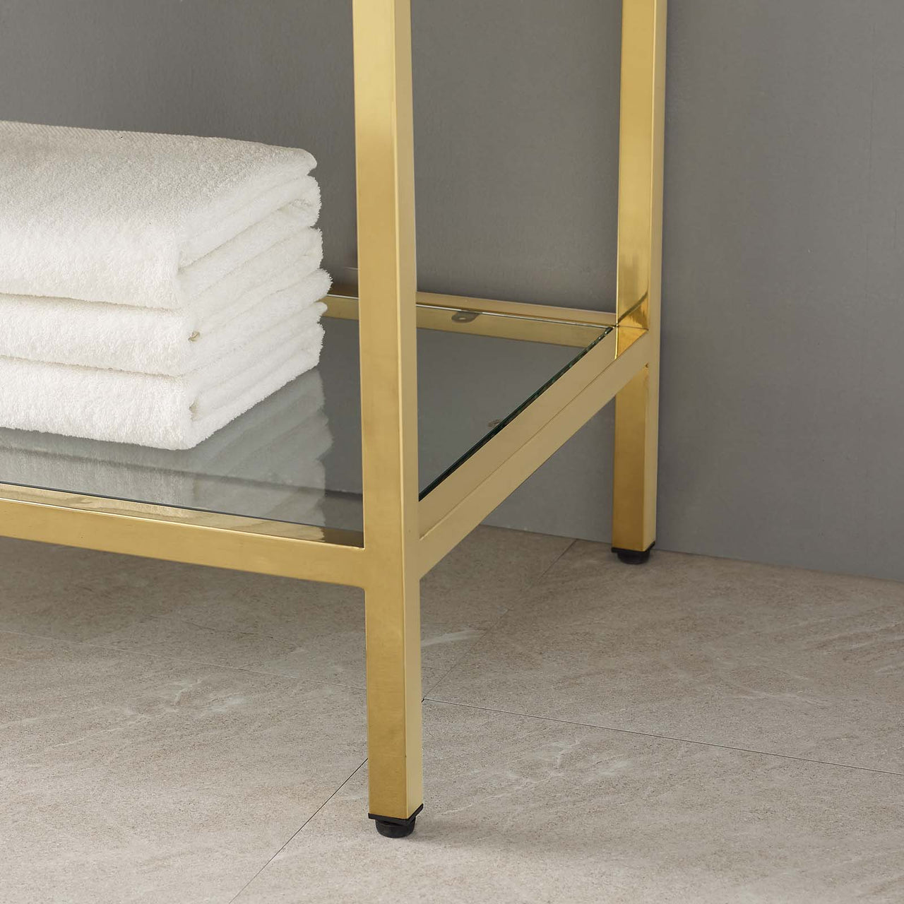 Regalis Vanity Unit, Medium, Gold & White