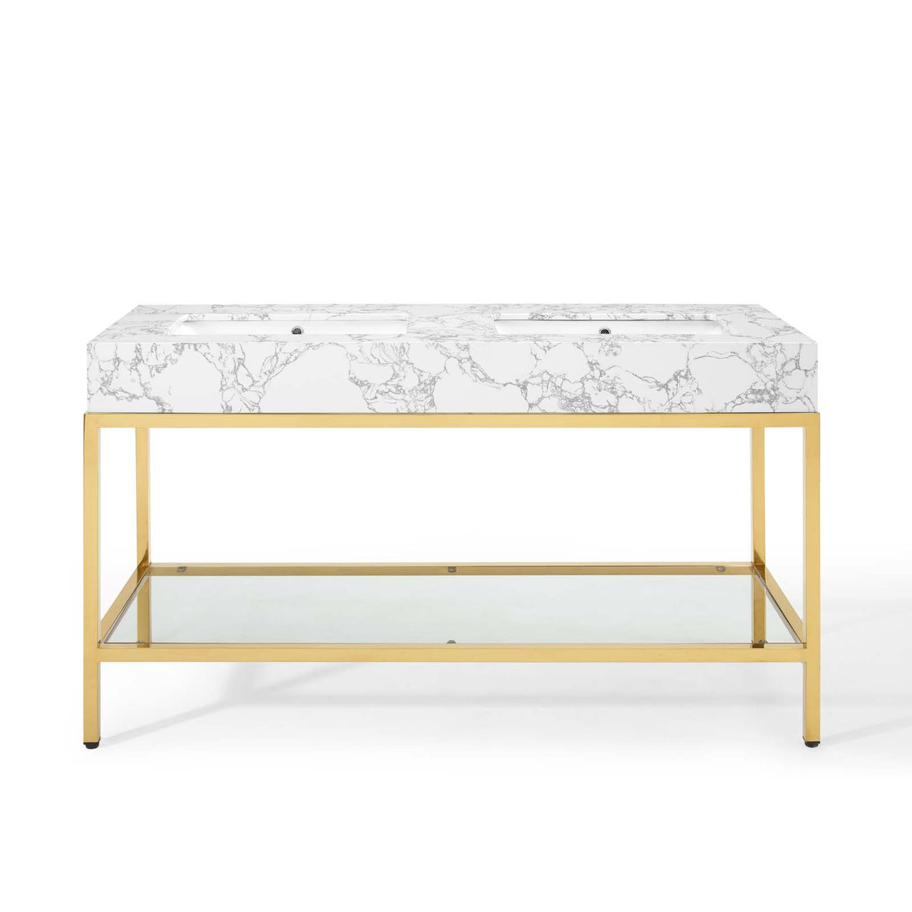 Regalis Vanity Unit, Large, Gold & White