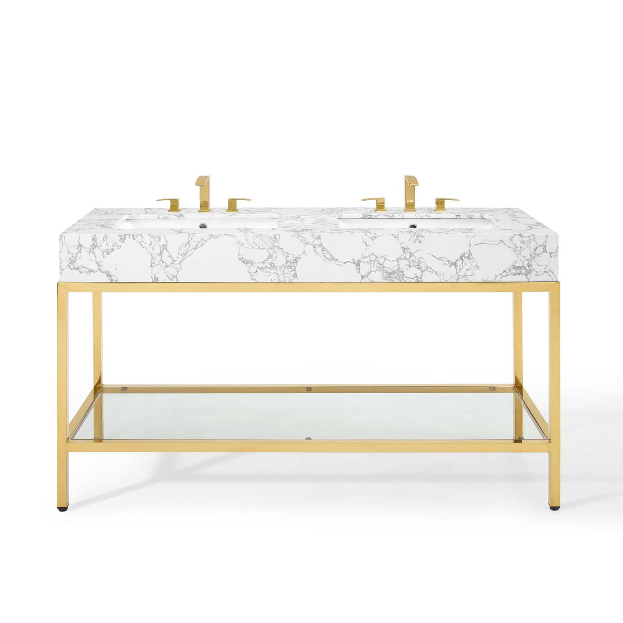 Regalis Vanity Unit, Large, Gold & White