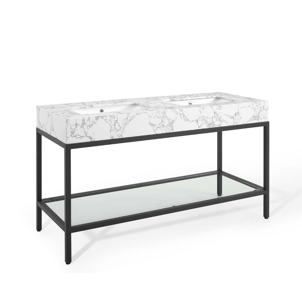 Regalis Vanity Unit, Large, Black & White