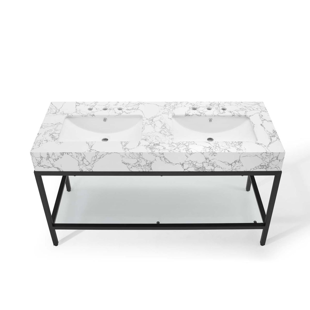 Regalis Vanity Unit, Large, Black & White