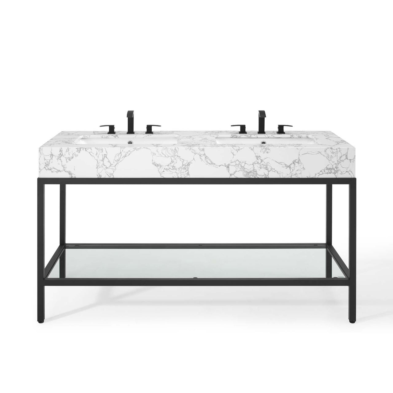 Regalis Vanity Unit, Large, Black & White