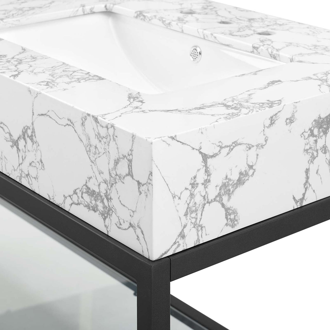 Regalis Vanity Unit, Large, Black & White