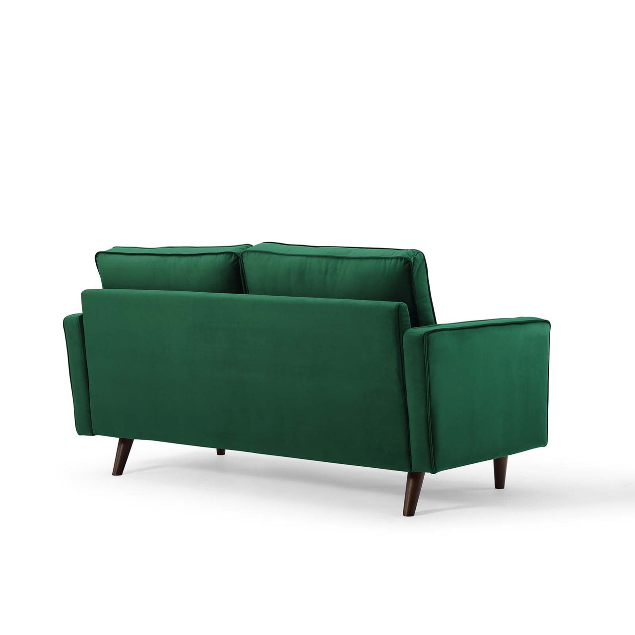 Bravien Upholstered Velvet Loveseat, Green