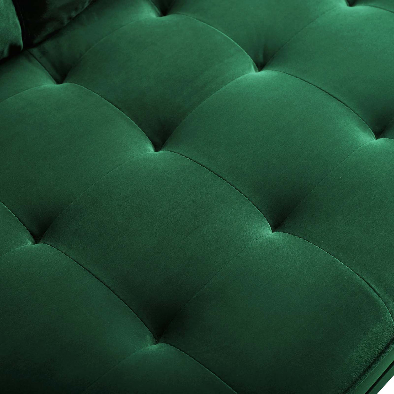 Bravien Upholstered Velvet Loveseat, Green
