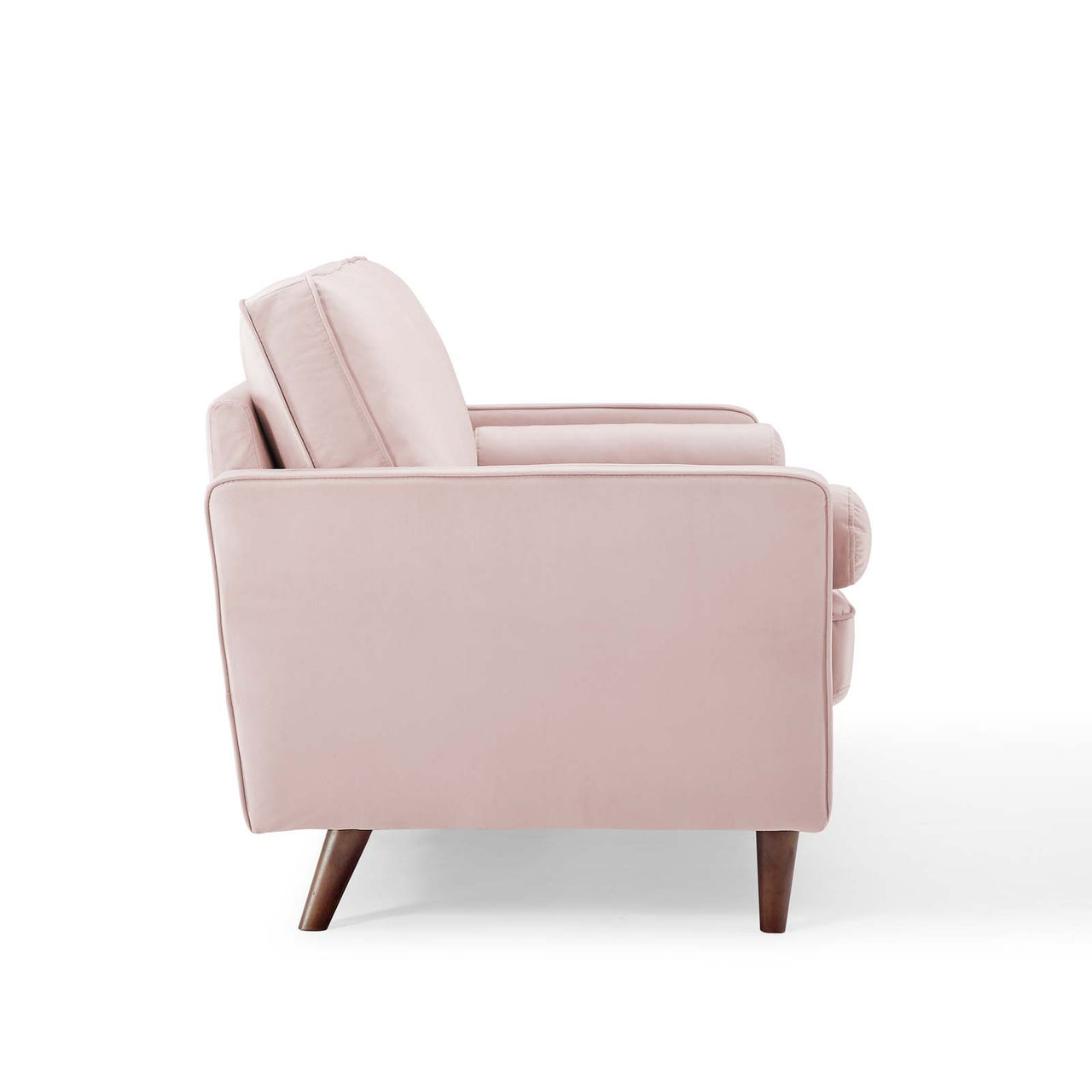 Bravien Upholstered Velvet Loveseat, Pink
