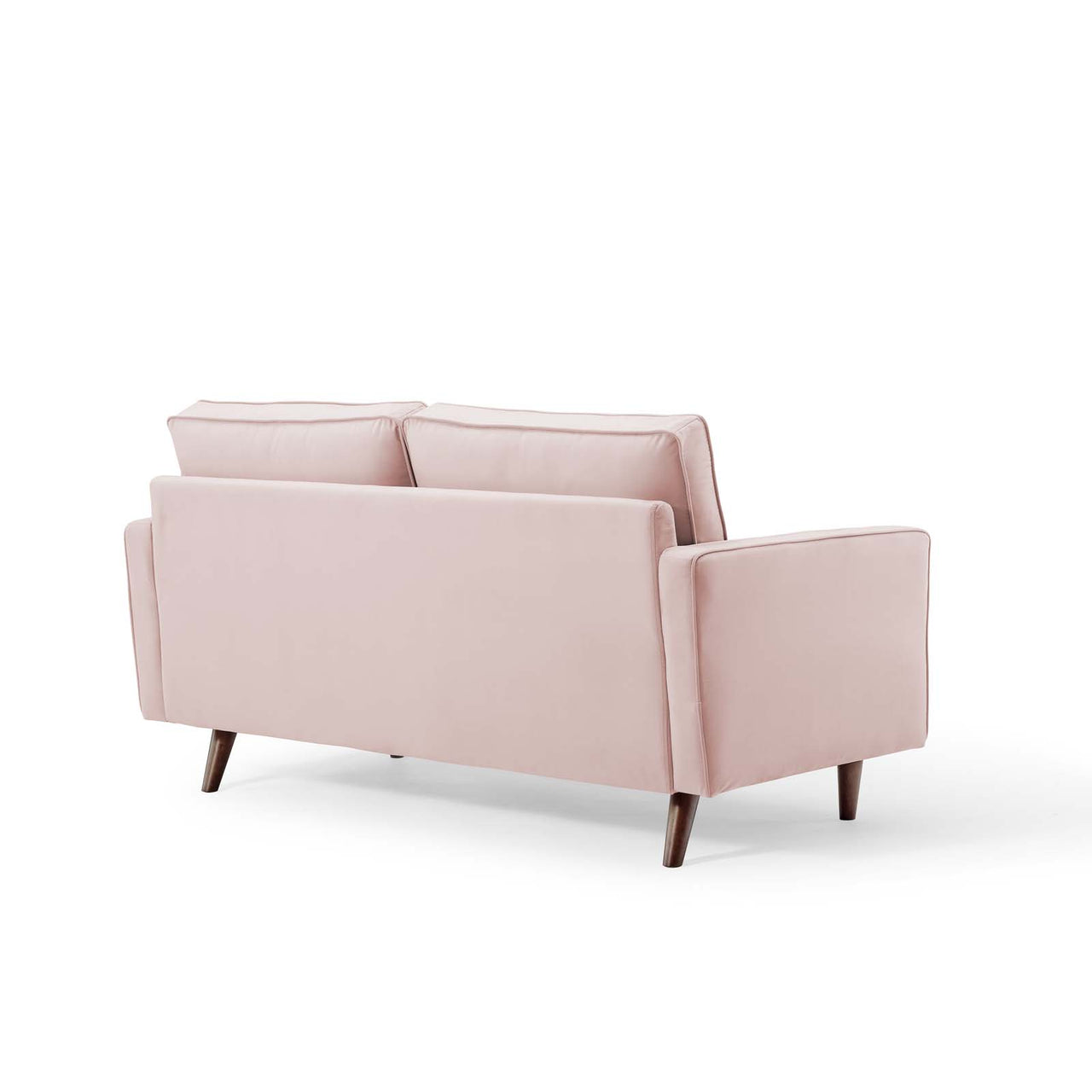 Bravien Upholstered Velvet Loveseat, Pink