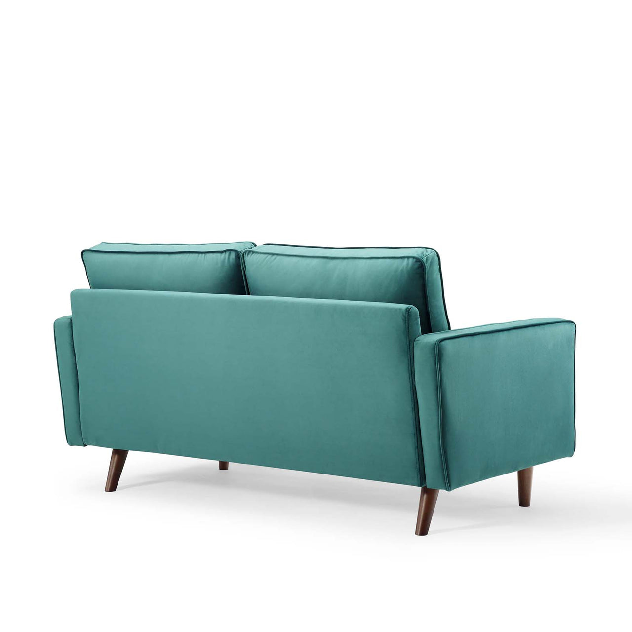 Bravien Upholstered Velvet Loveseat, Teal