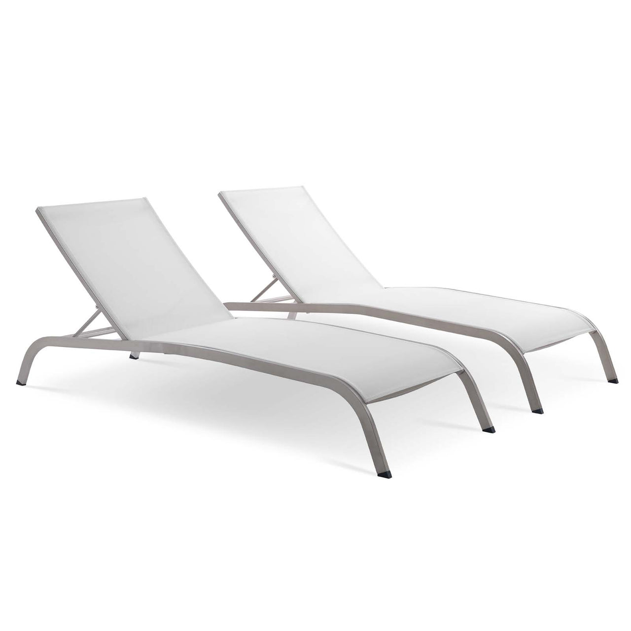 Triton Sunlounger Set of 2, White