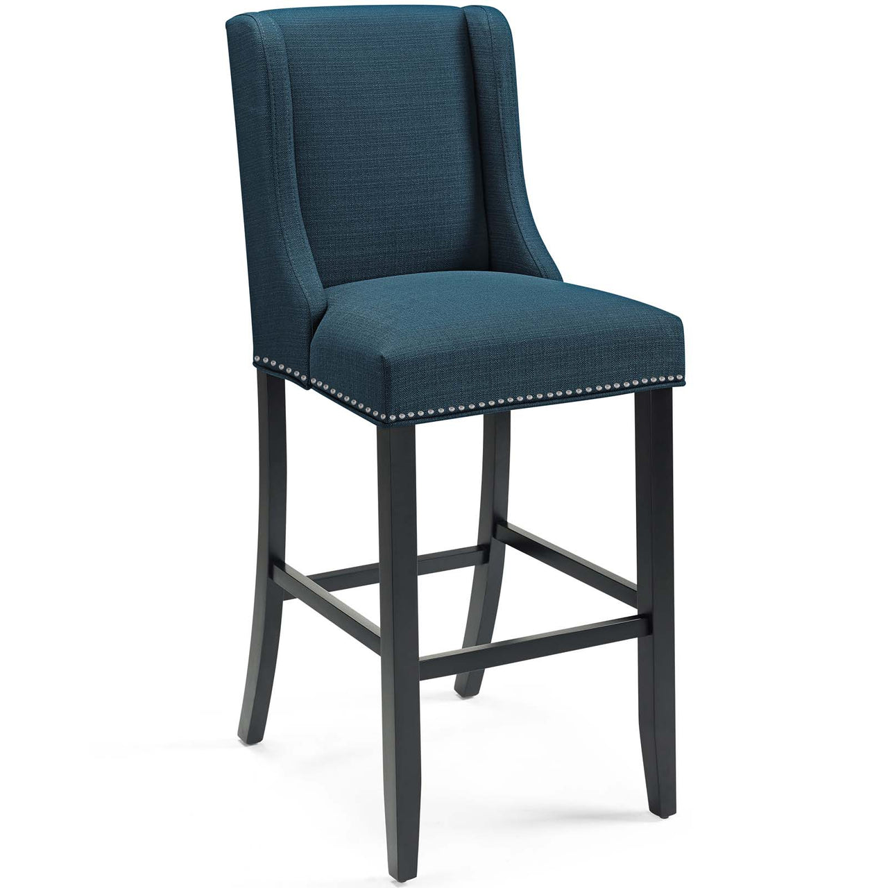 Bellare Fabric Bar Stool Set of 2, Azure