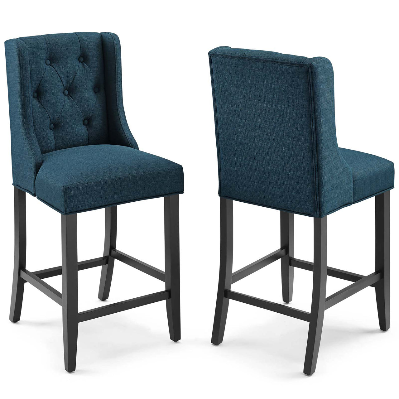 Bellarett Fabric Counter Stool Set of 2, Azure