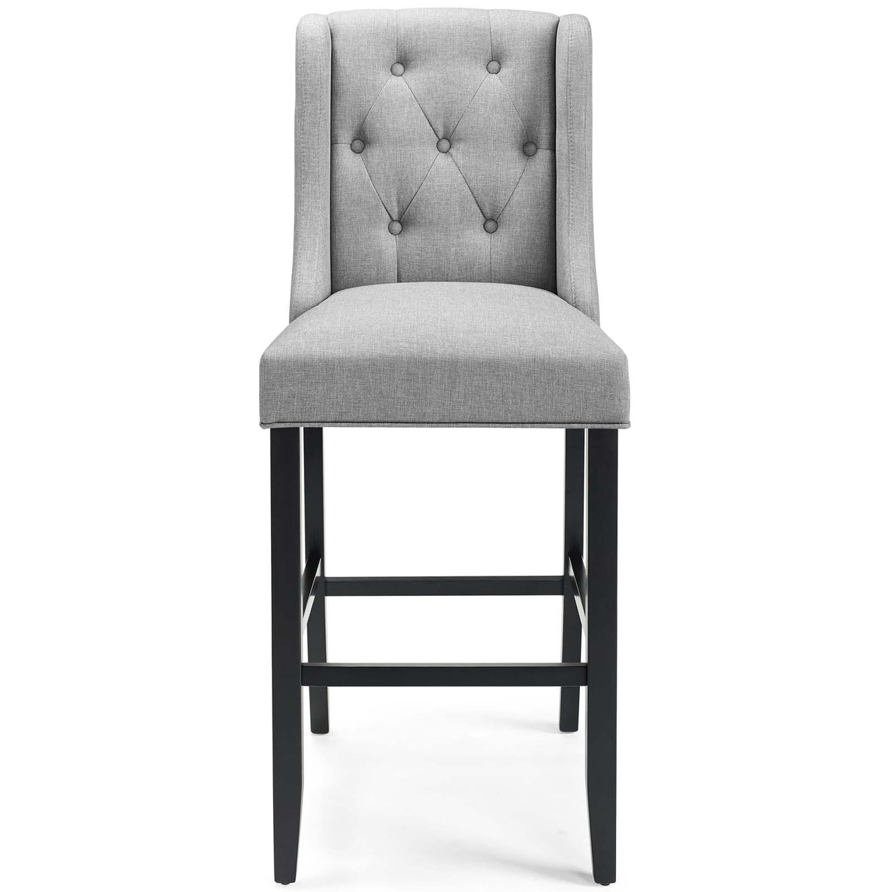 Bellarett Fabric Bar Stool Set of 2, Light Gray
