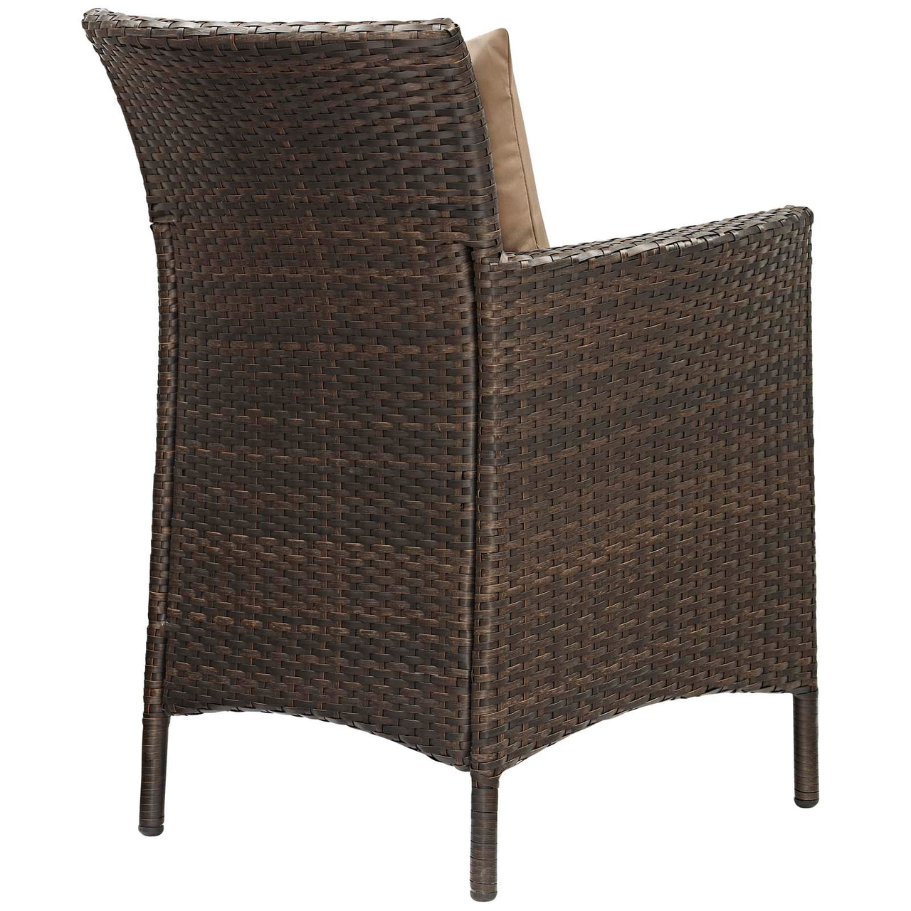 Condura Alfresco Woven Dining Armchair Set of 2, Brown & Mocha