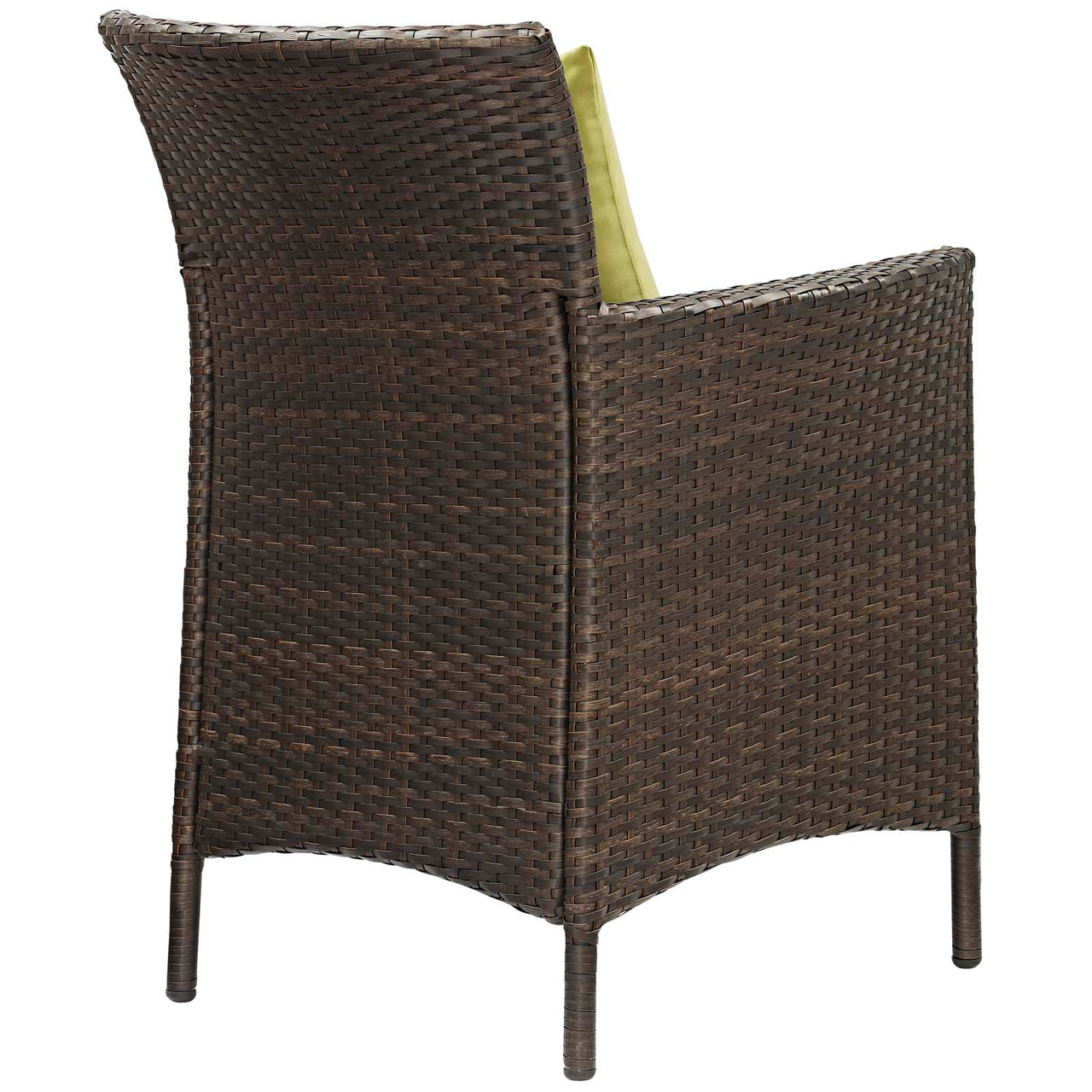 Condura Alfresco Woven Dining Armchair Set of 2, Brown & Peridot