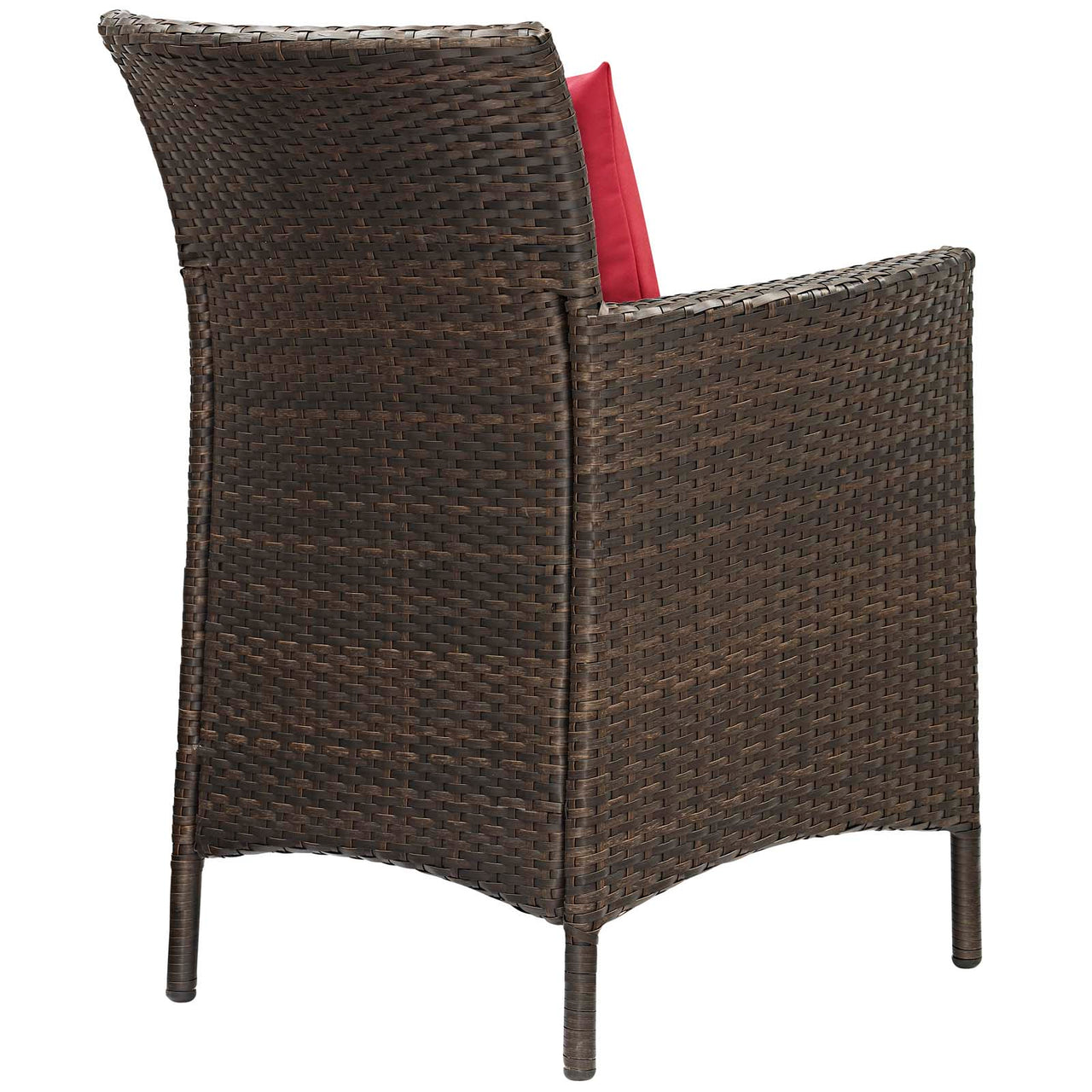 Condura Alfresco Woven Dining Armchair Set of 2, Brown & Red
