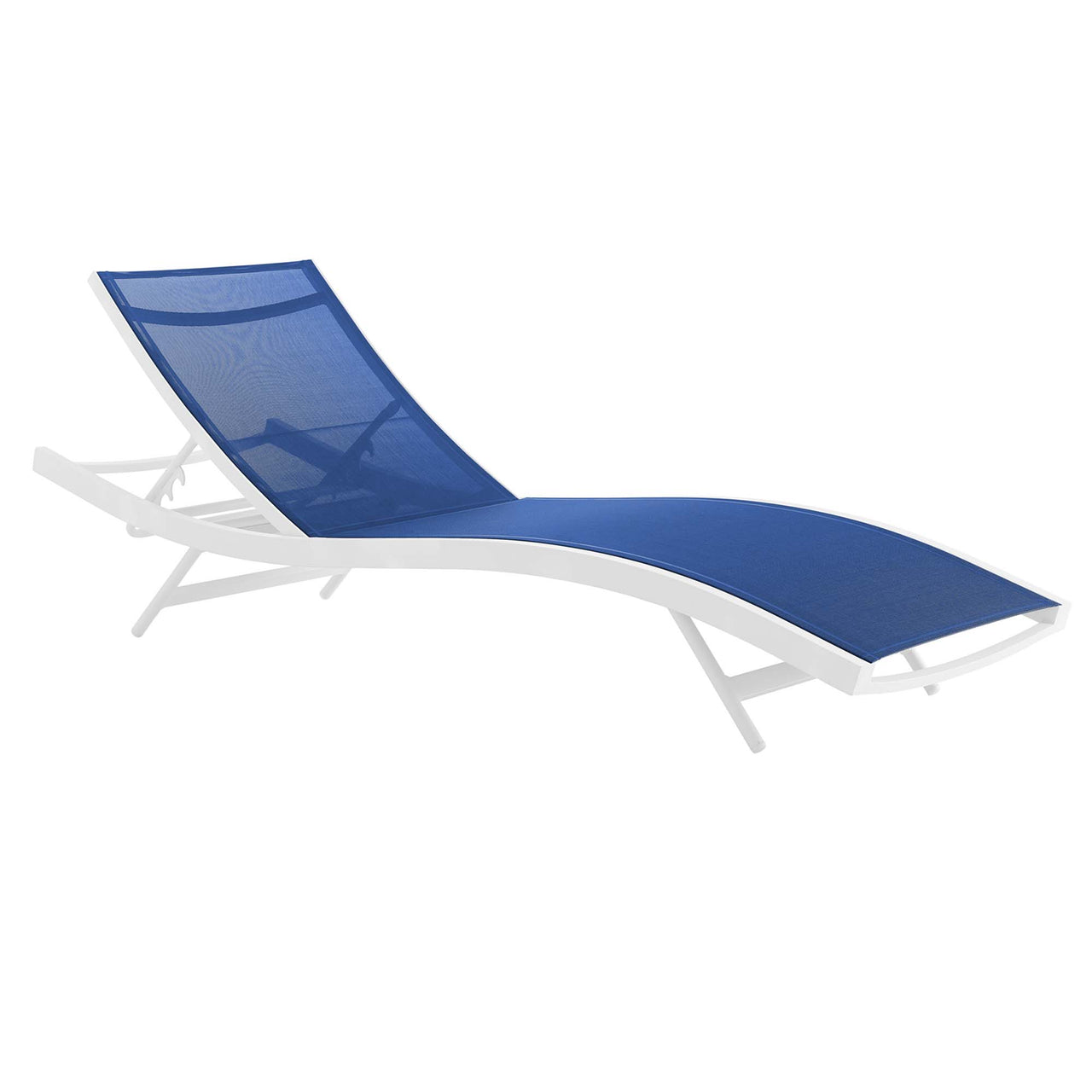 Dive Alfresco Chaise Sunlounger Set of 2, White & Navy