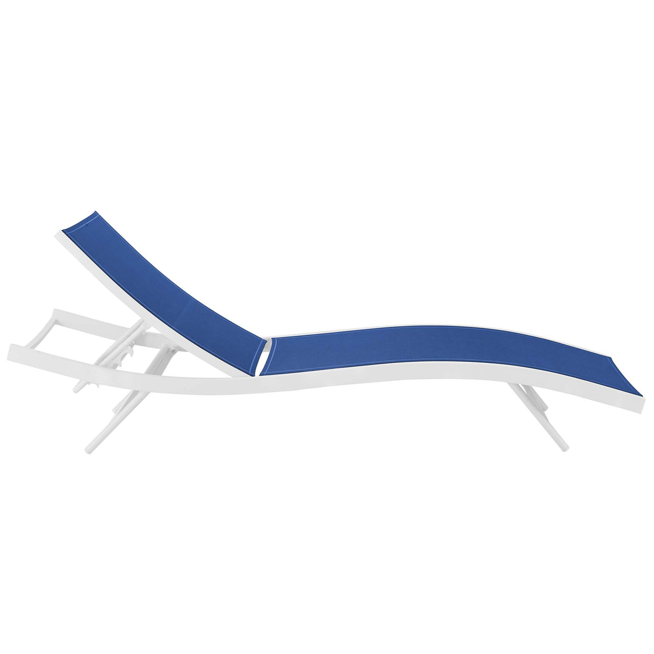 Dive Alfresco Chaise Sunlounger Set of 2, White & Navy