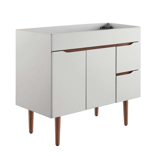 Arwyn Vanity Base with Storage, Large, Gray & Walnut