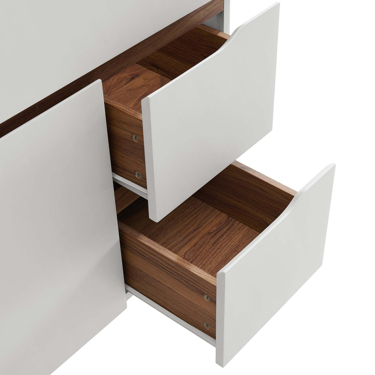 Arwyn Vanity Base with Storage, Large, Gray & Walnut