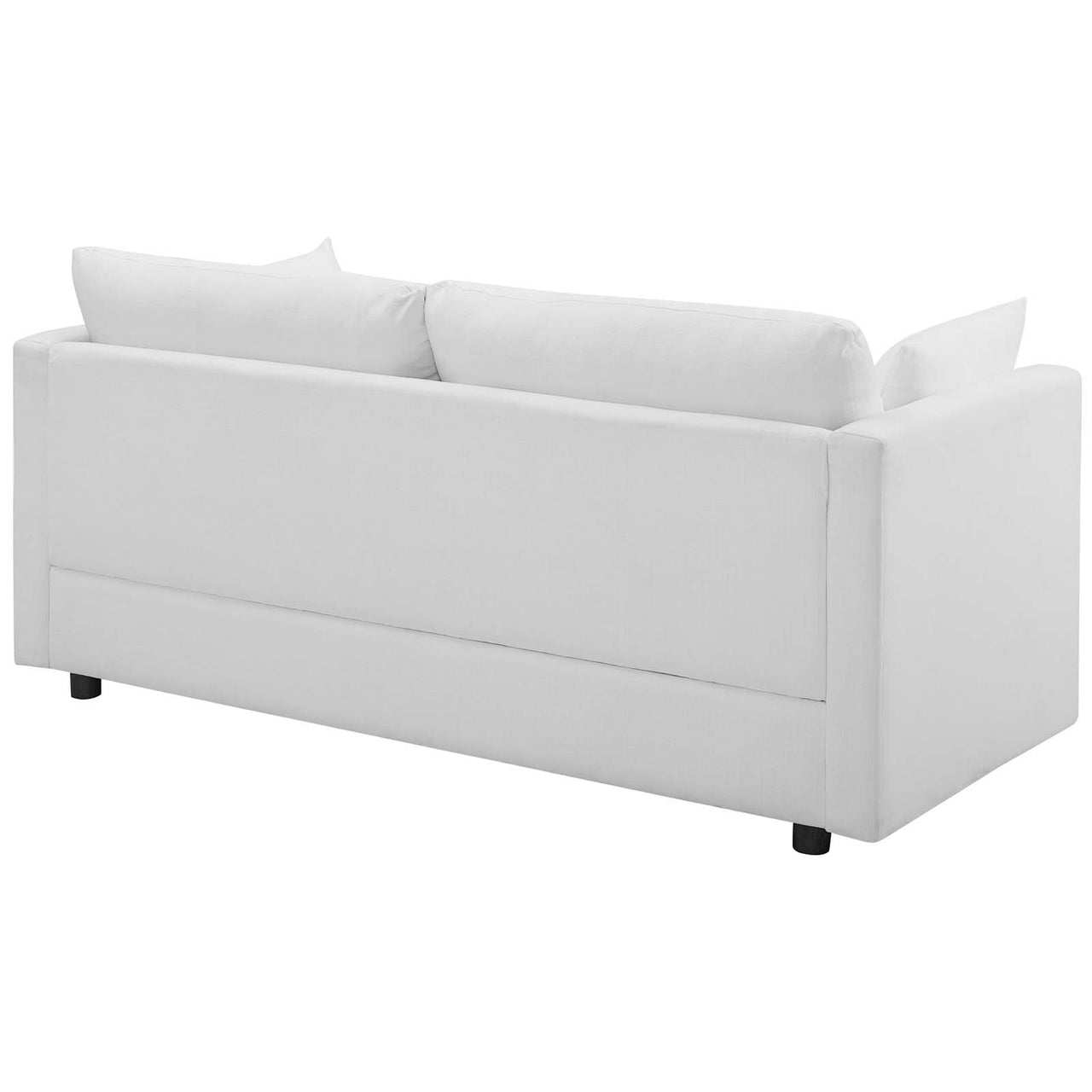 Corra Upholstered Sofa and Accent Chair Set, White