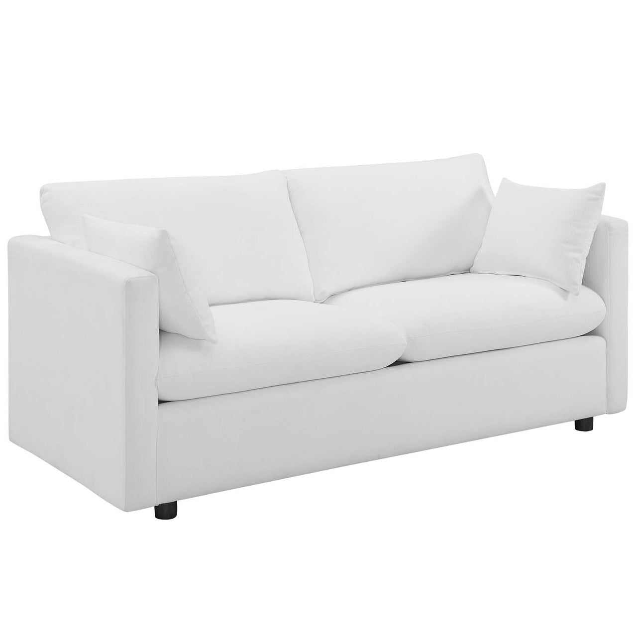 Corra 3-Piece Fabric Living Room Set, White