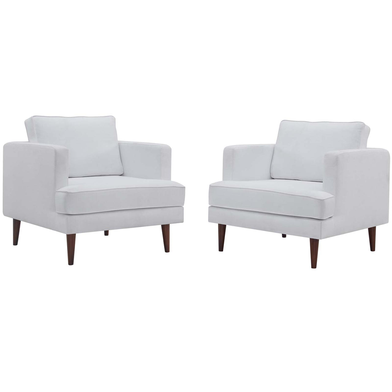 Alorra Fabric Accent Chair Set of 2, White