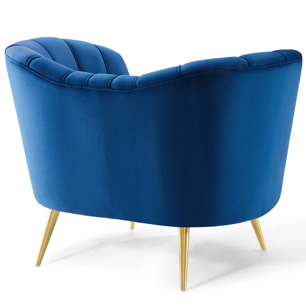 Venus Upholstered Velvet Armchair Set of 2, Navy