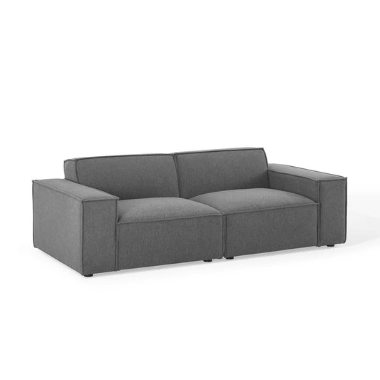 Phoenix Modular Loveseat Sectional, Charcoal