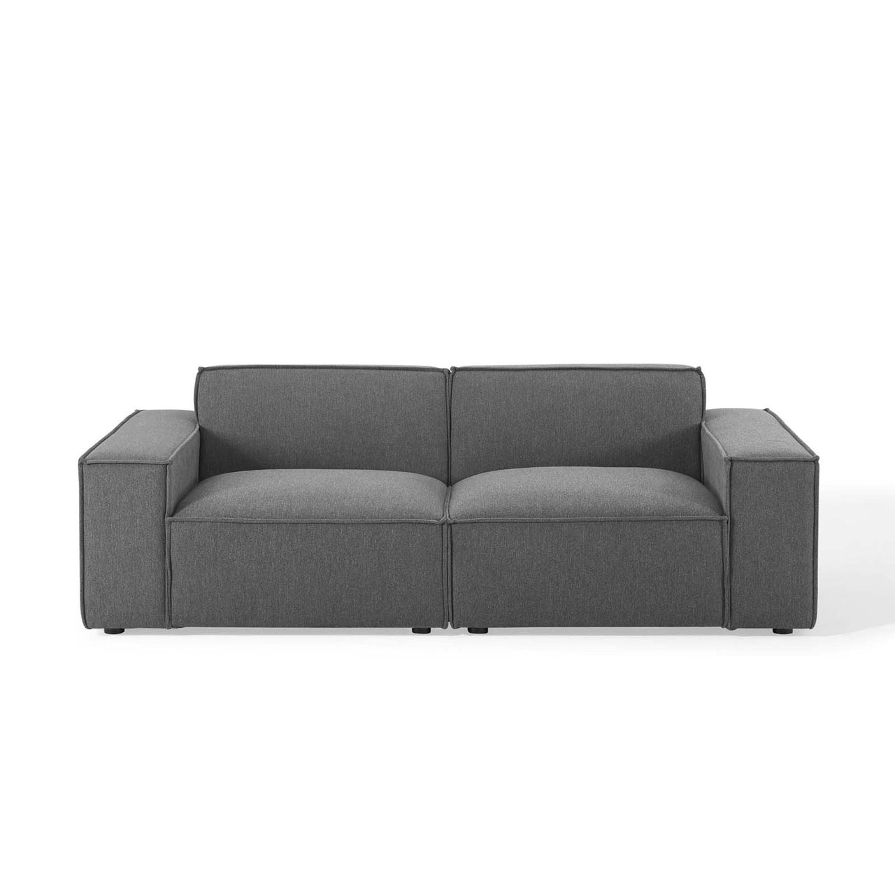 Phoenix Modular Loveseat Sectional, Charcoal