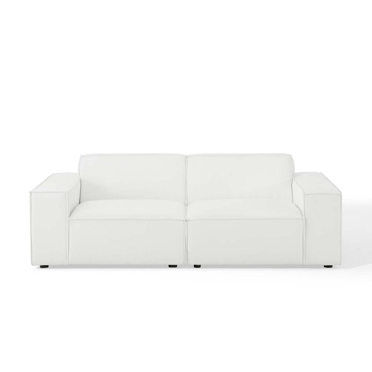 Phoenix Modular Loveseat Sectional, White