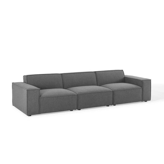 Phoenix 3-Piece Modular Sofa Sectional, Charcoal