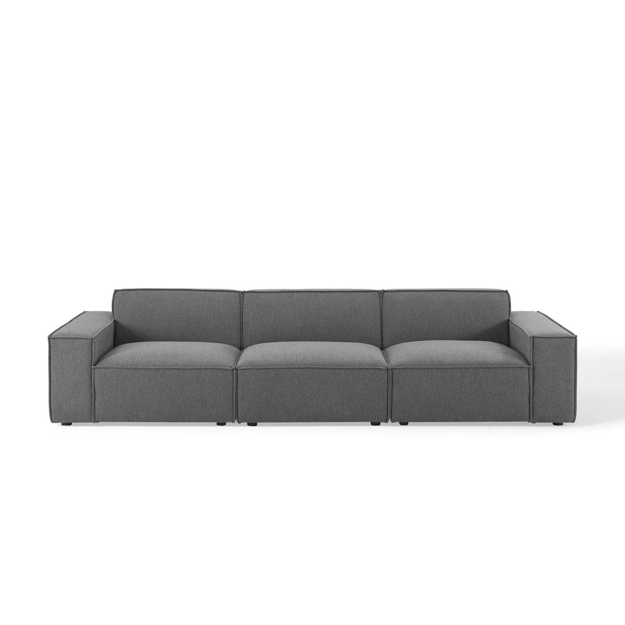 Phoenix 3-Piece Modular Sofa Sectional, Charcoal